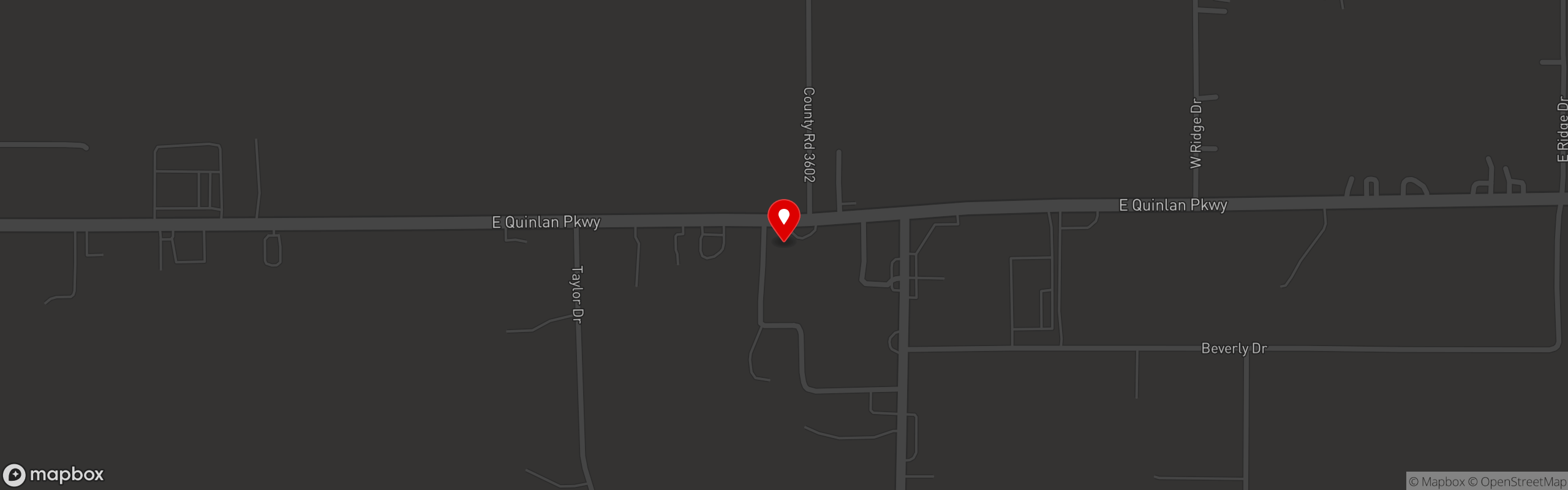 Street map pinning JEFE'S MEXICAN RESTAURANT in Quinlan, TX