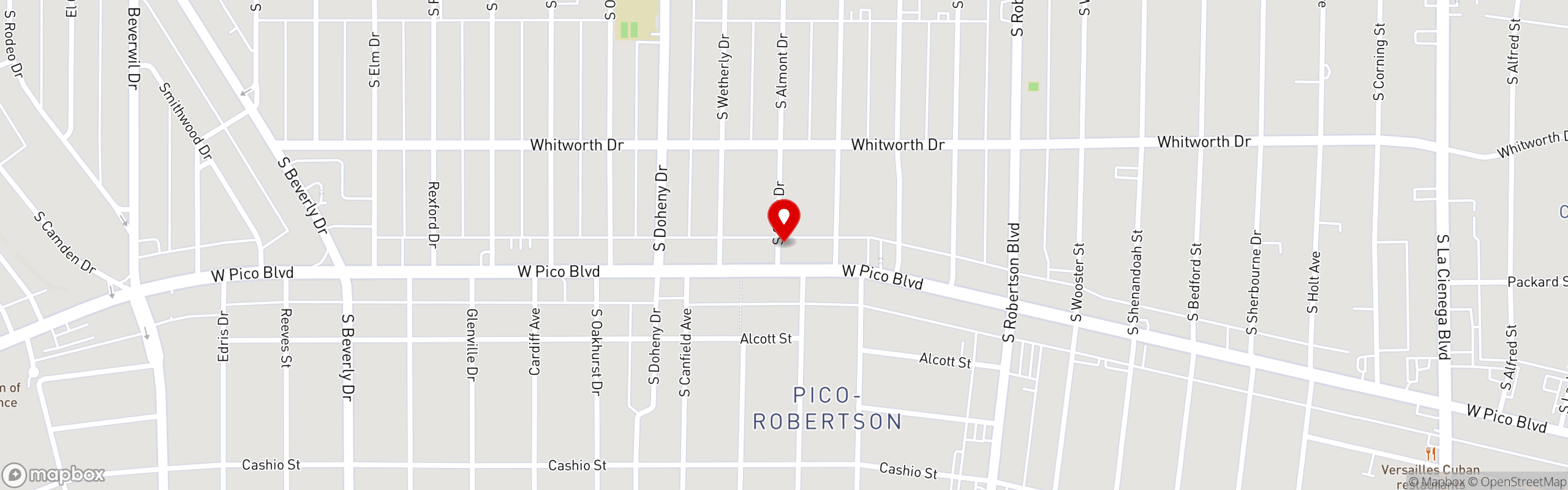 Street map pinning Holy Grill in Holy Grill