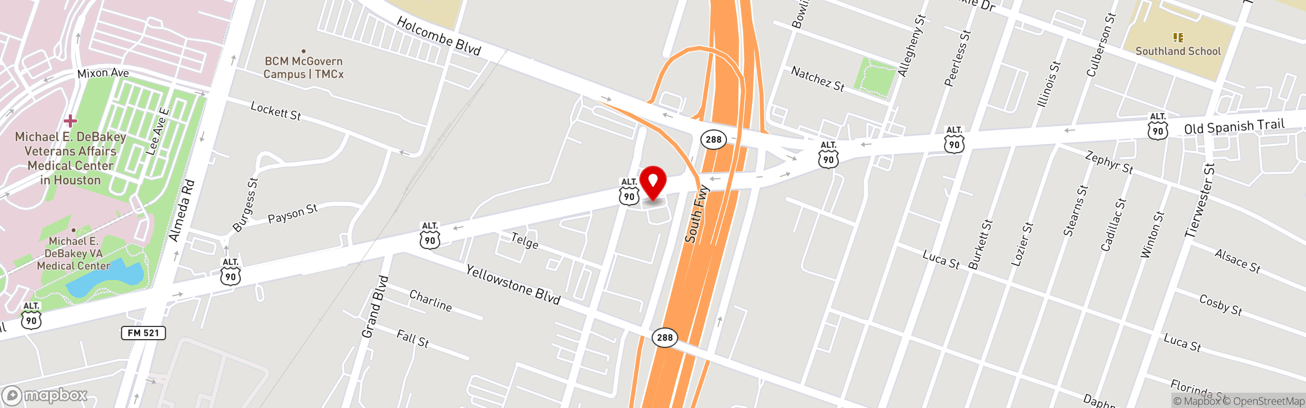 Street map pinning Creole Kitchen and Daiquiris in Creole Kitchen and Daiquiris