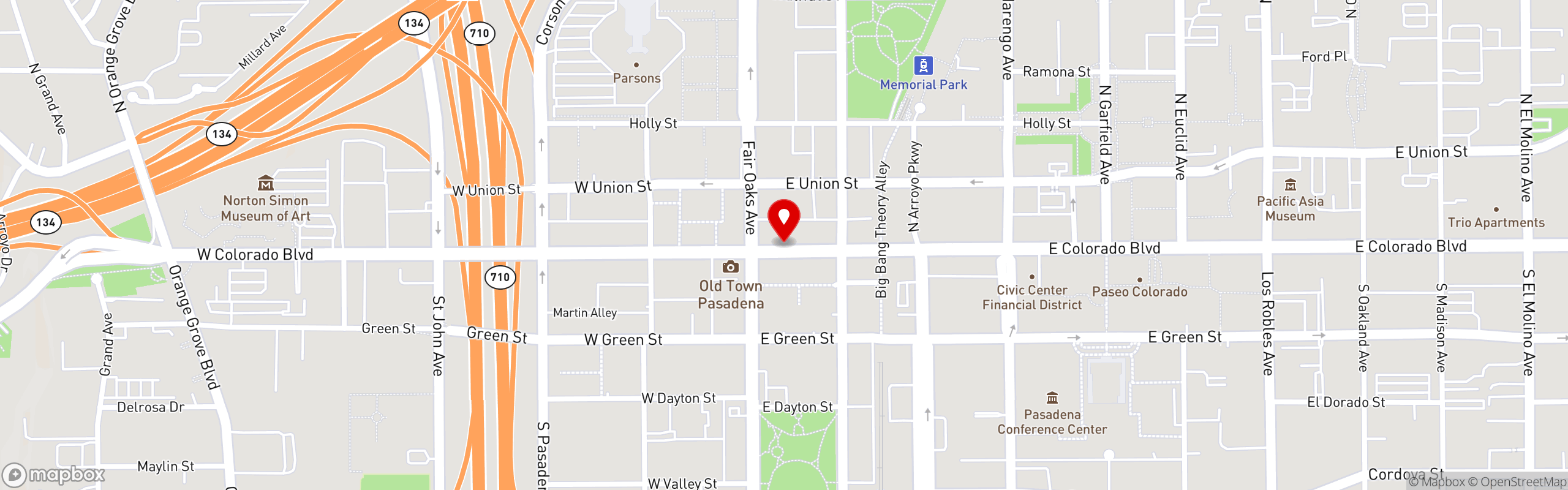 Street map pinning Mi Piace in Mi Piace