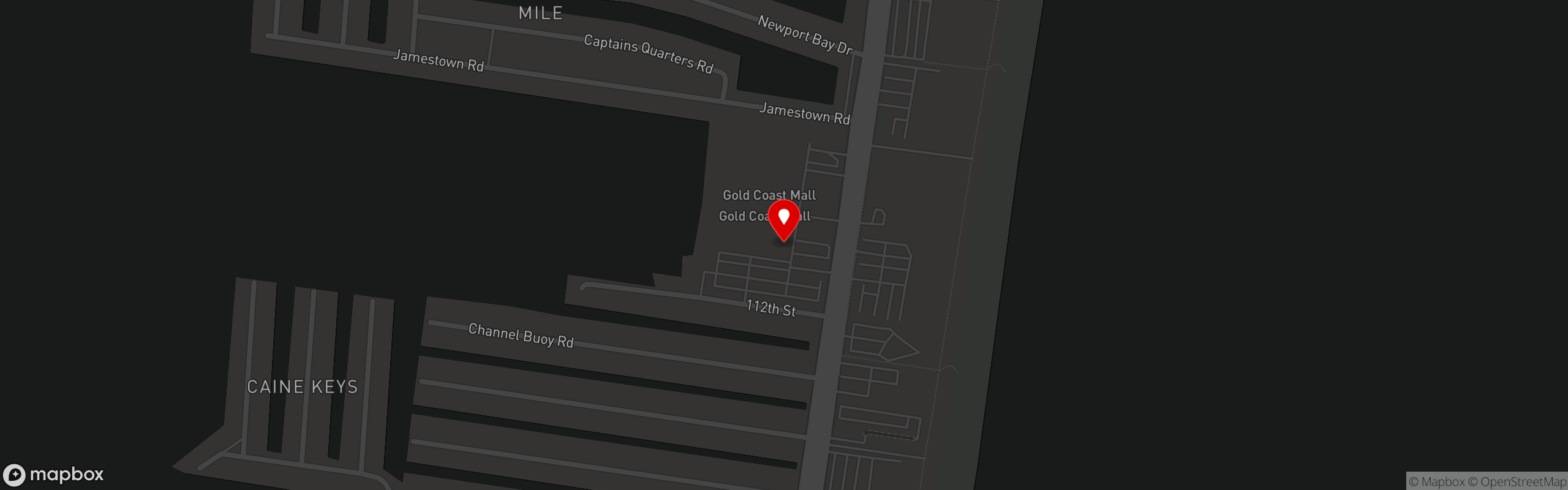 Street map pinning Nori Sushi in Ocean City
