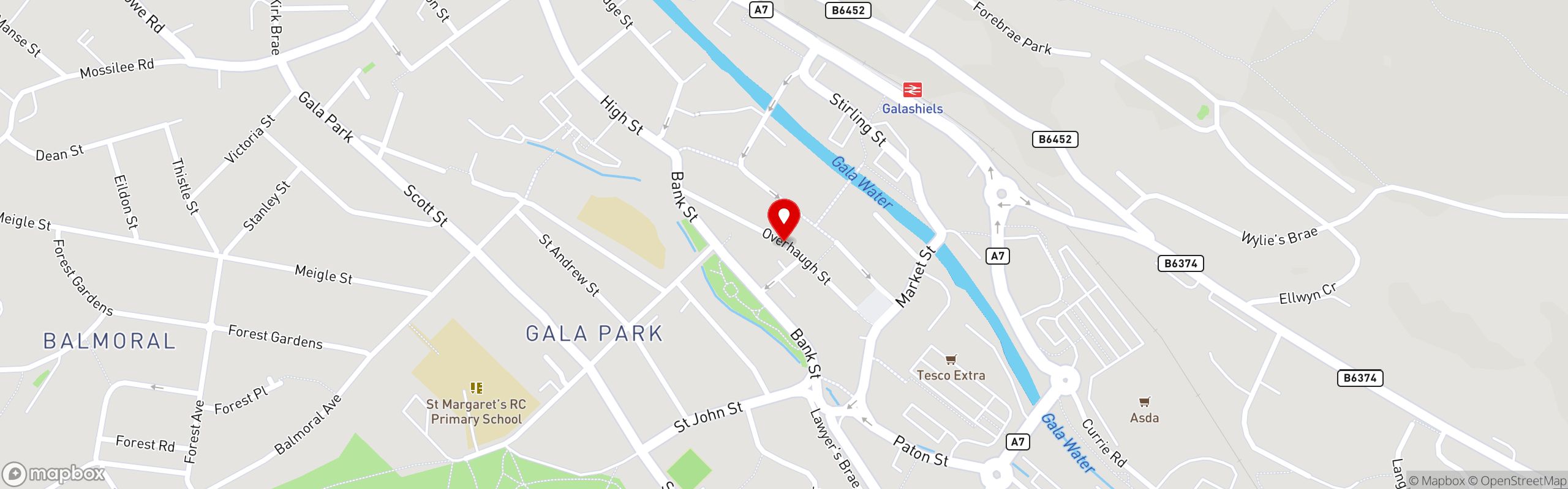 Street map showing the location of Waffles 'N' Chill in Waffles n Chill