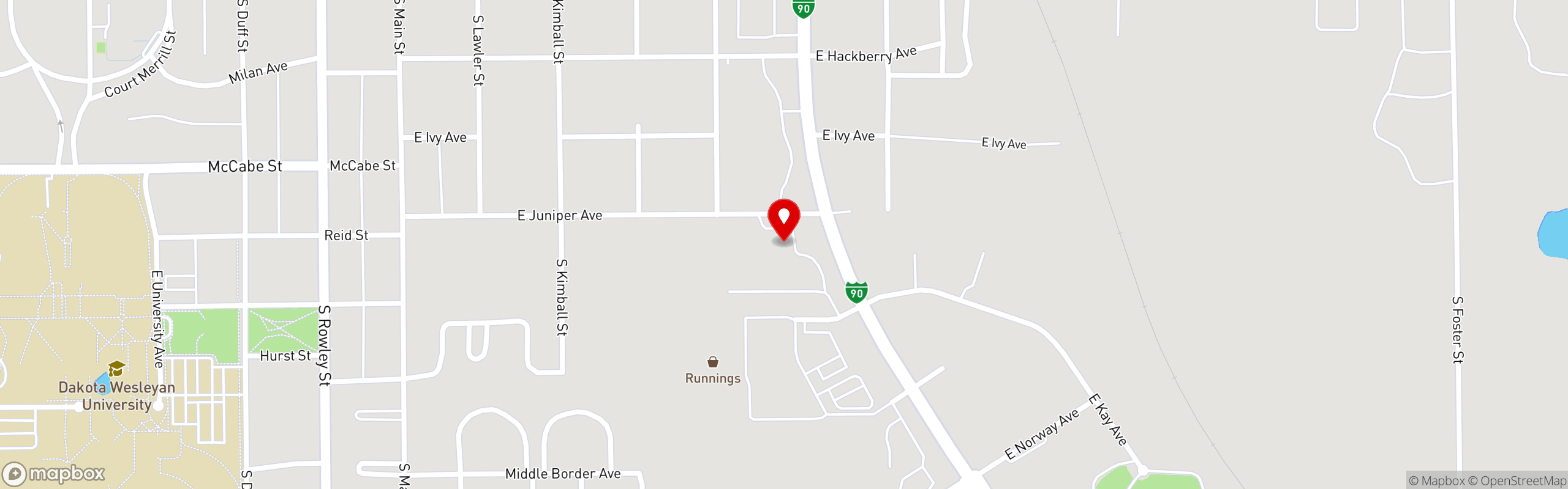 Street map pinning Corona Village in Corona Village