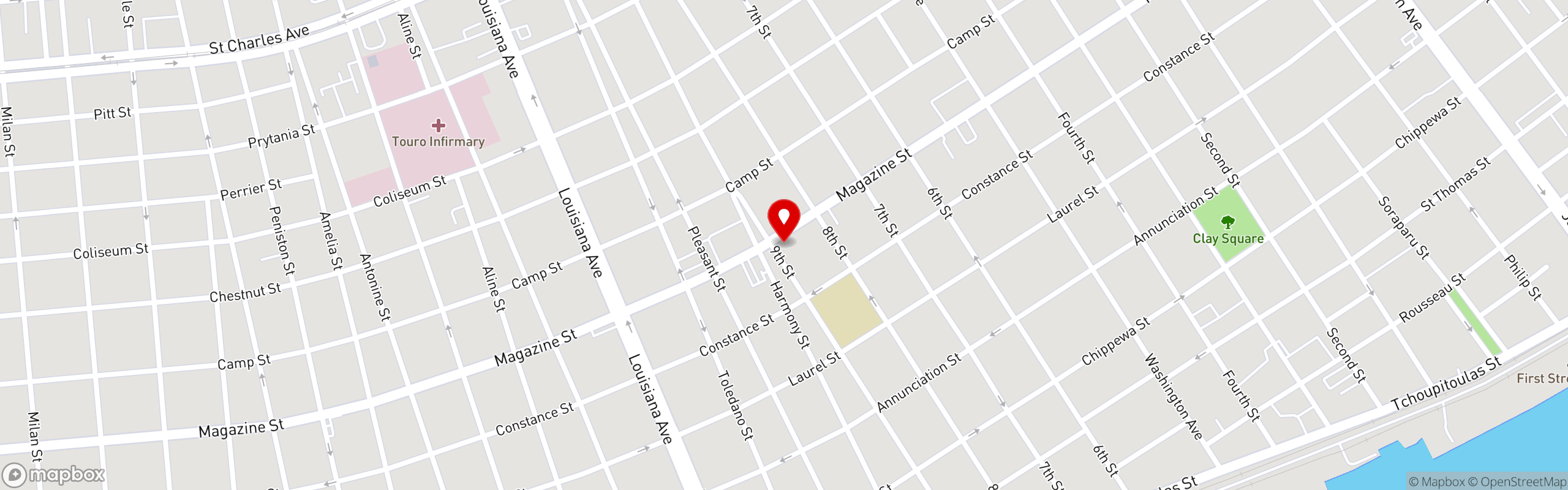 Street map pinning The Rum House in The Rum House