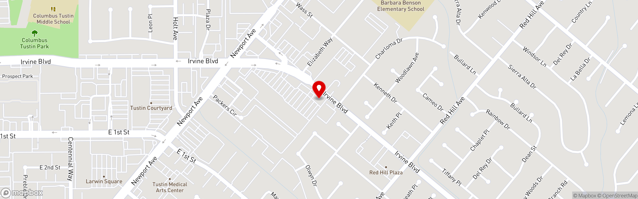 Street map pinning Villa Haven Restaurant and Brews in Villa Haven