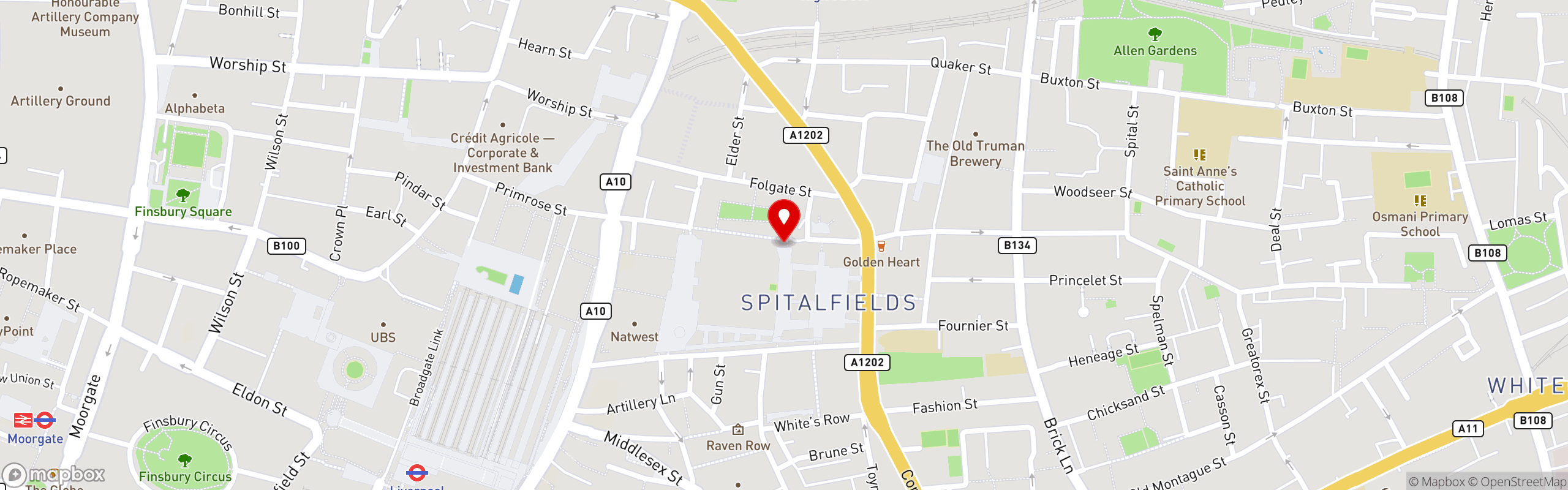 Street map pinning Ebbys Kitchen in Ebbys Kitchen