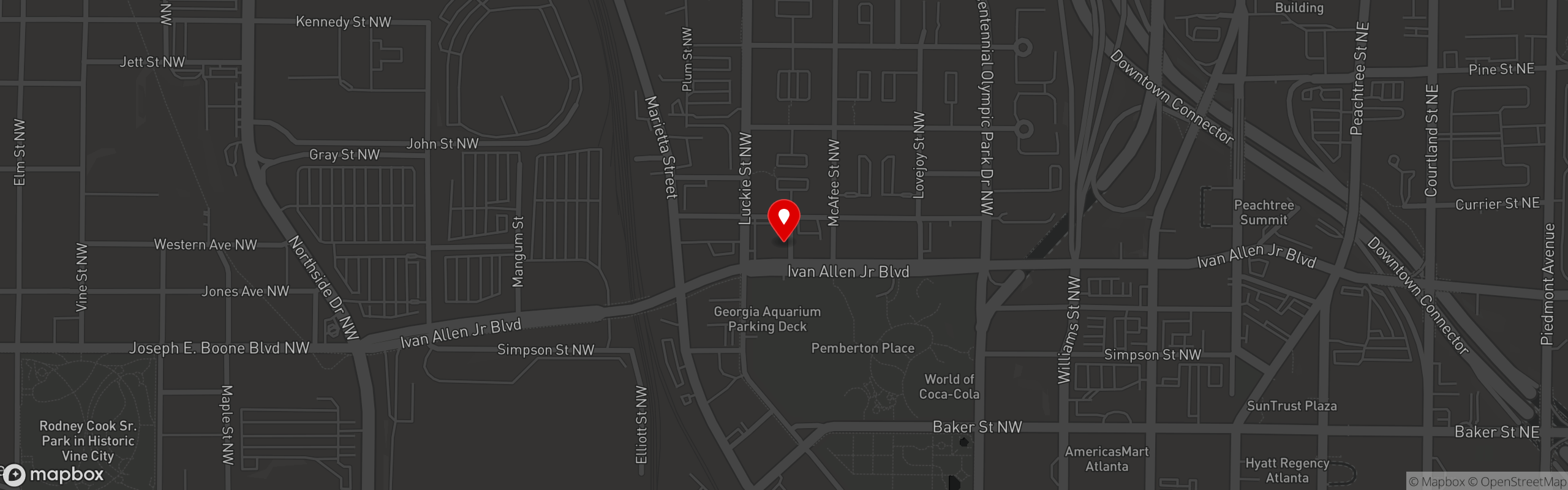 Street map pinning Atlanta Breakfast Club in Atlanta Breakfast Club