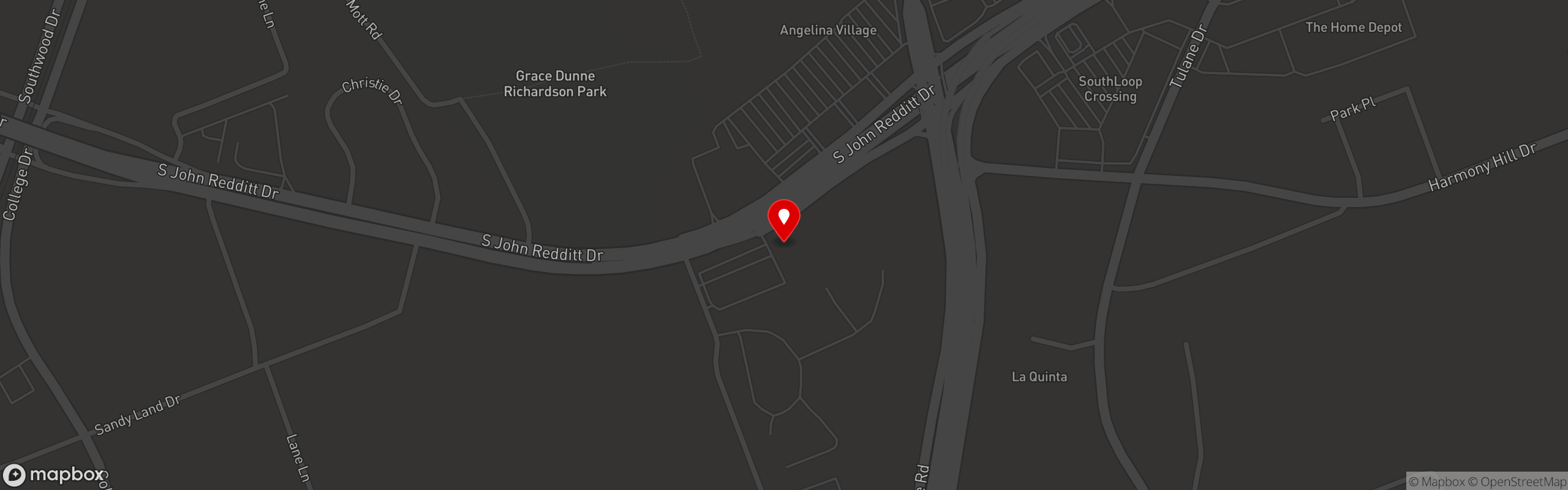 Street map pinning Tia Juanita's Fish Camp in Tia Juanita's Fish Camp - Lufkin