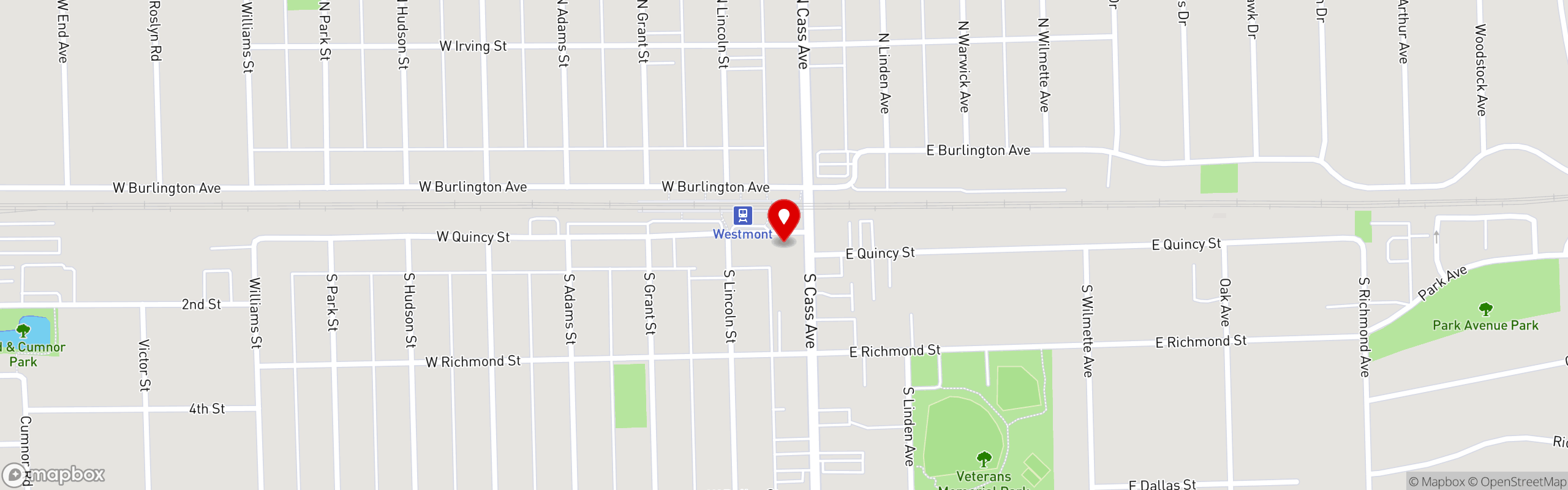 Street map pinning Whiskey Hill Brewing Company in WHISKEYHILL BREWERY & KITCHEN- WESTMONT