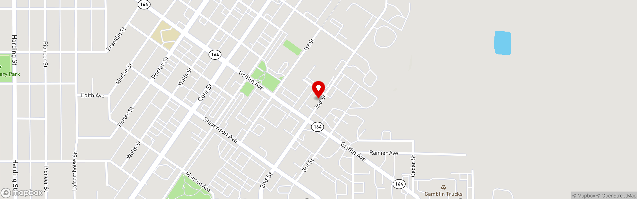 Street map pinning The Kettle in Enumclaw