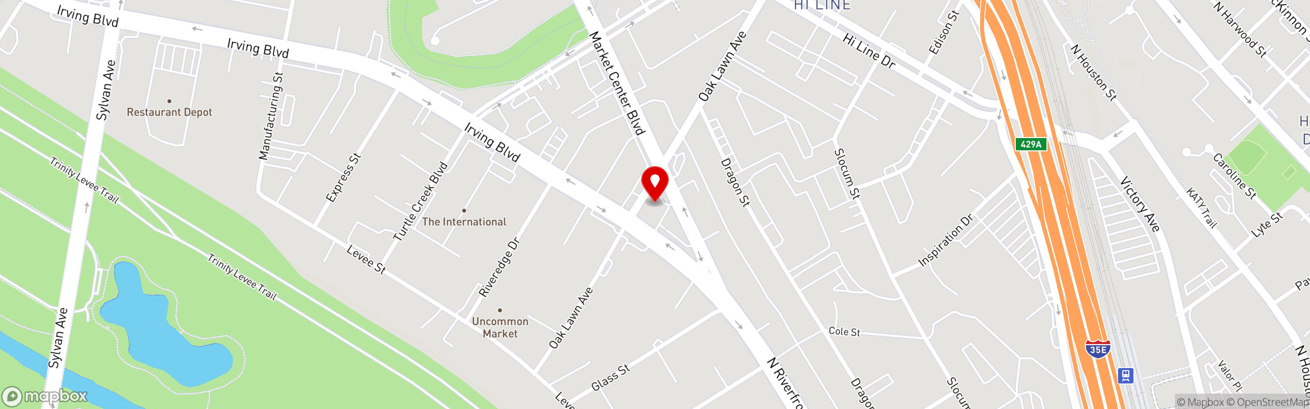 Street map pinning Pie Tap Pizza + Rotisserie + Bar in Design District
