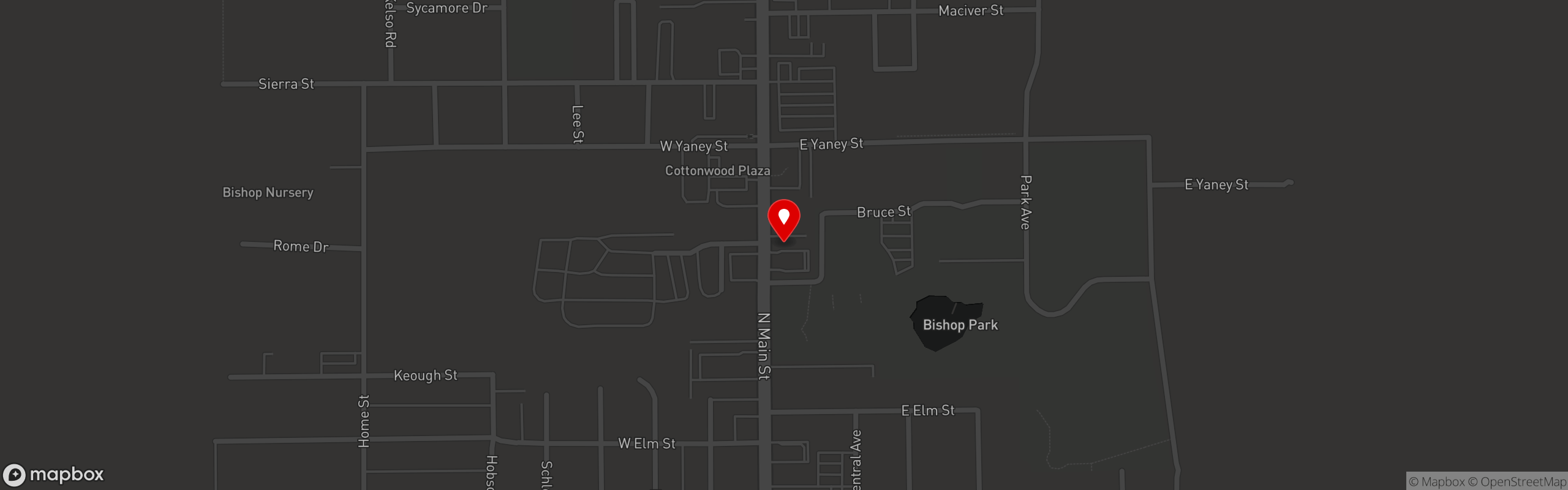 Street map pinning Holy Smoke Texas Style BBQ in Holy Smoke Texas Style BBQ