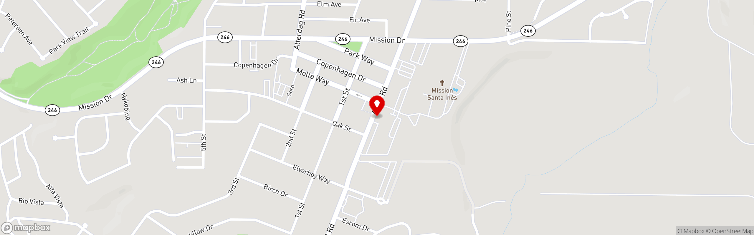 Street map pinning Craft House At Corque in Solvang