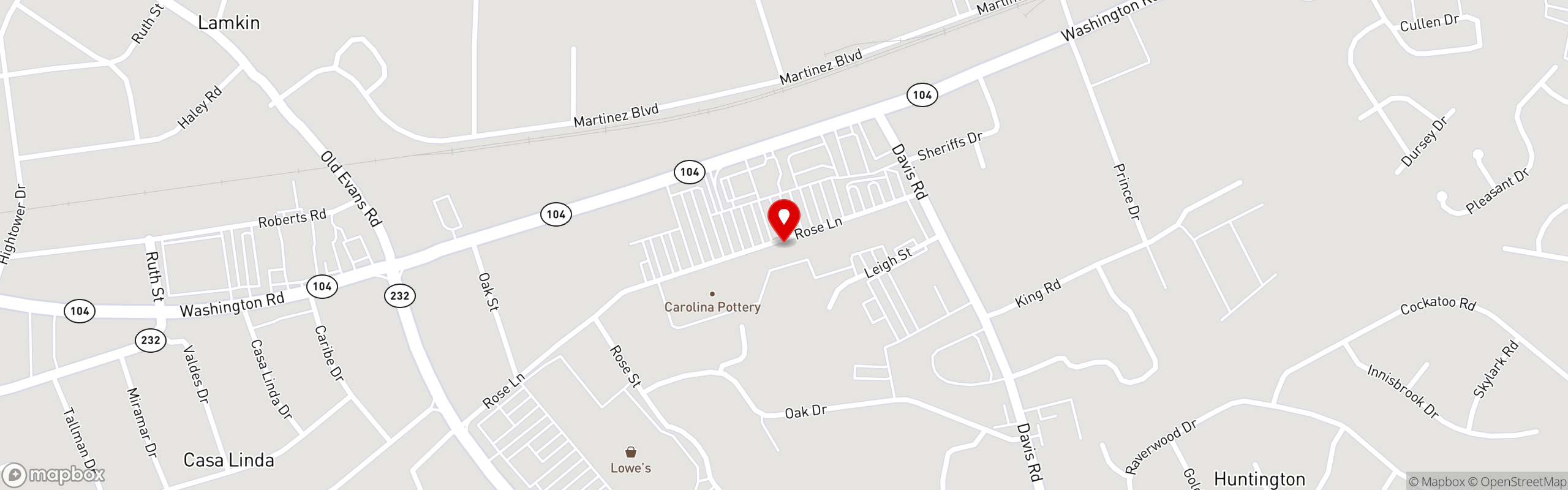 Street map pinning Sunrise Grill in Sunrise Grill - Martinez