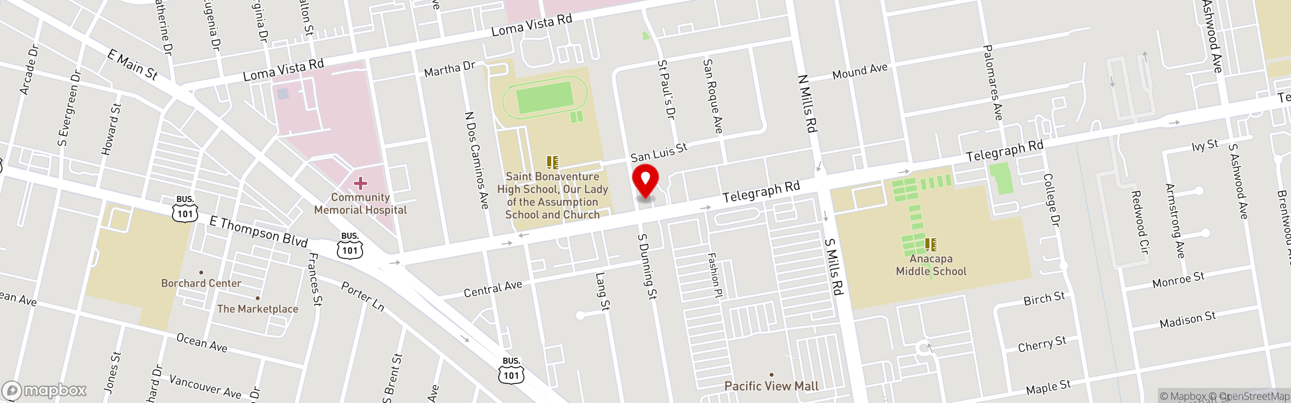 Street map pinning Danny's Deli & Grill in Danny's Deli & Grill
