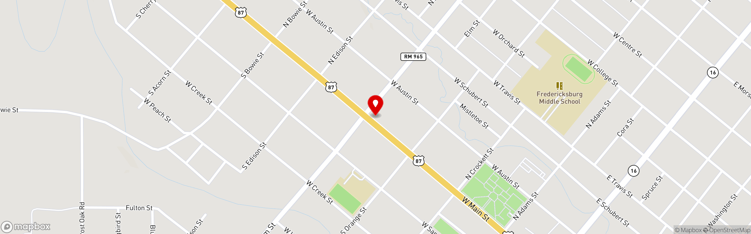 Street map pinning Caliche Coffee in Caliche Coffee