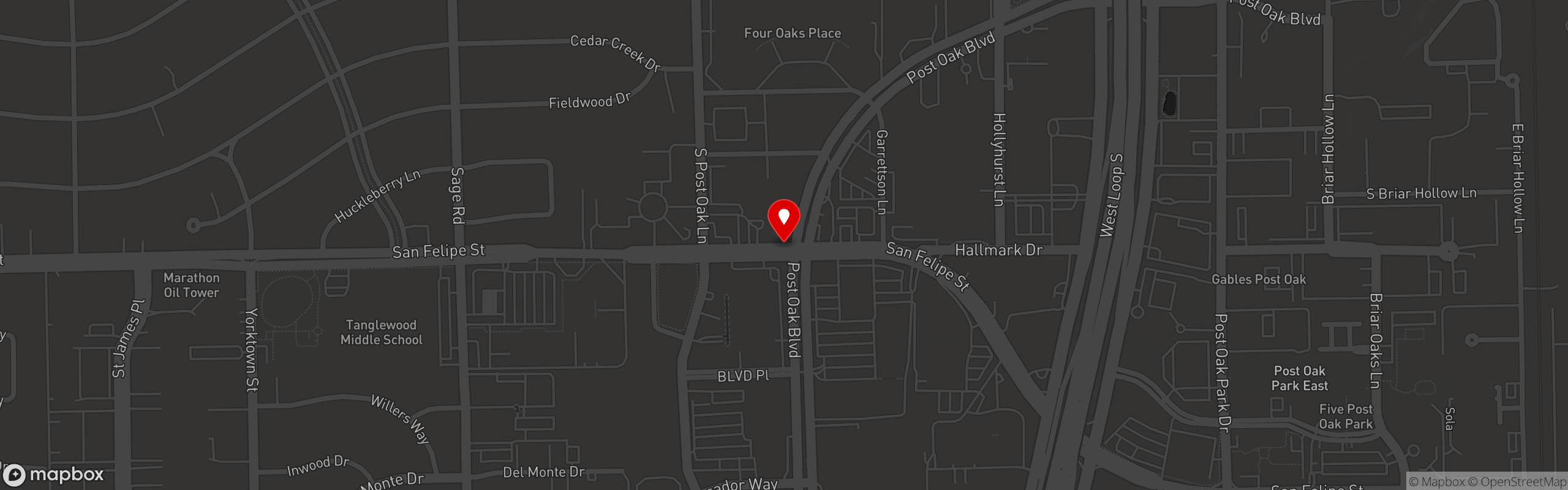 Street map pinning The Audrey Restaurant & Bar in The Audrey Restaurant & Bar - Post Oak