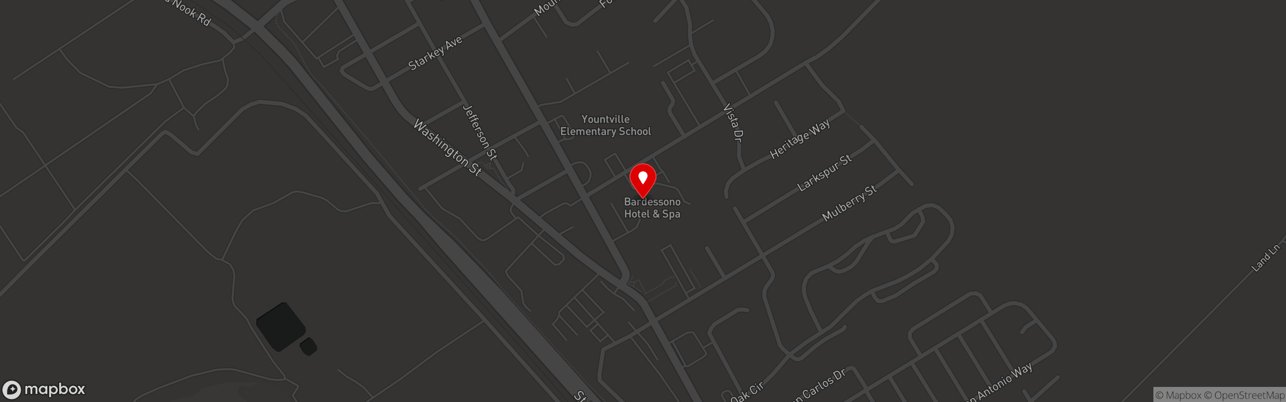 Street map pinning Lucy Restaurant and Bar in Lucy Restaurant & Bar