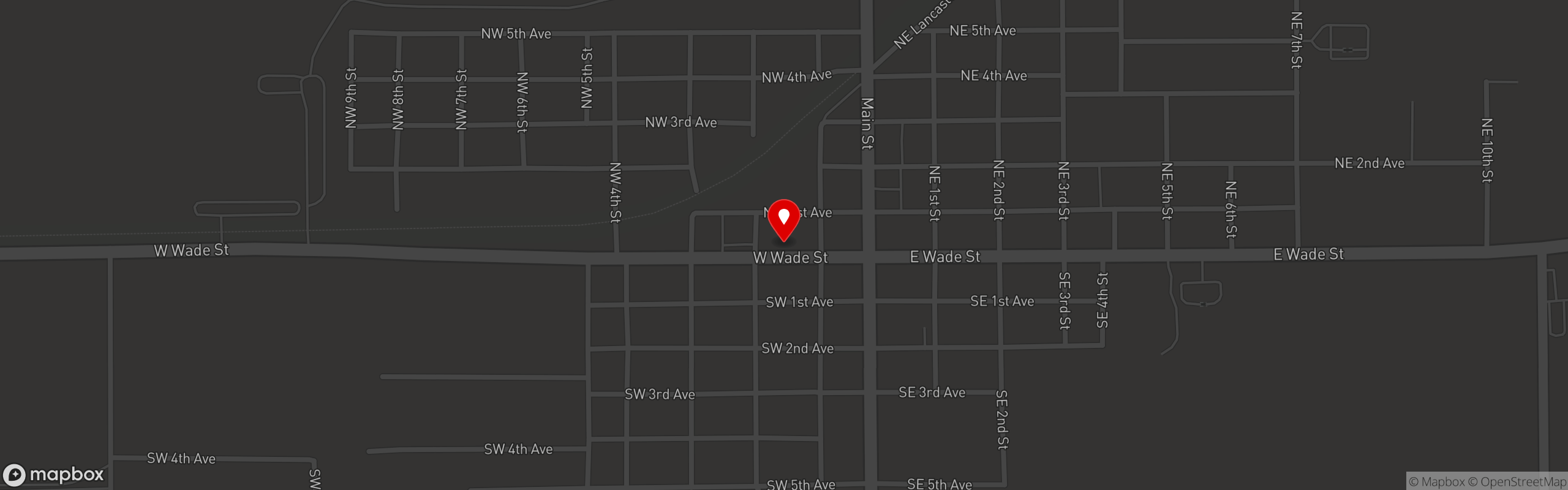 Street map pinning Green Barn Prime in Green Barn Prime