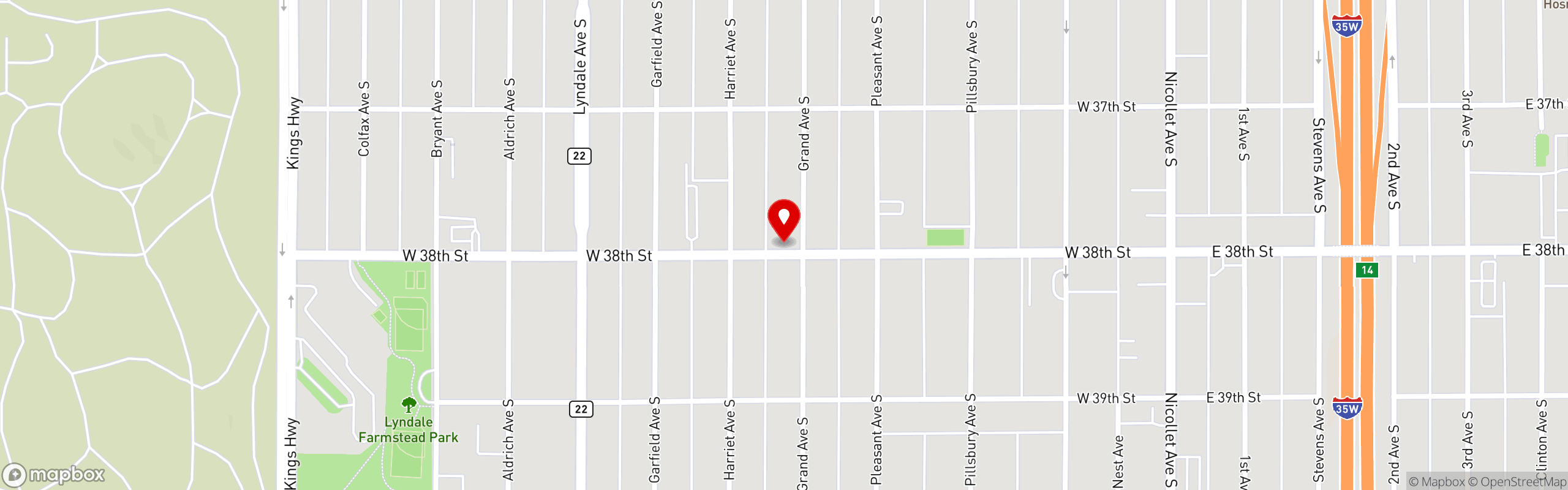 Street map pinning Victor's 1959 Cafe in Minneapolis, MN
