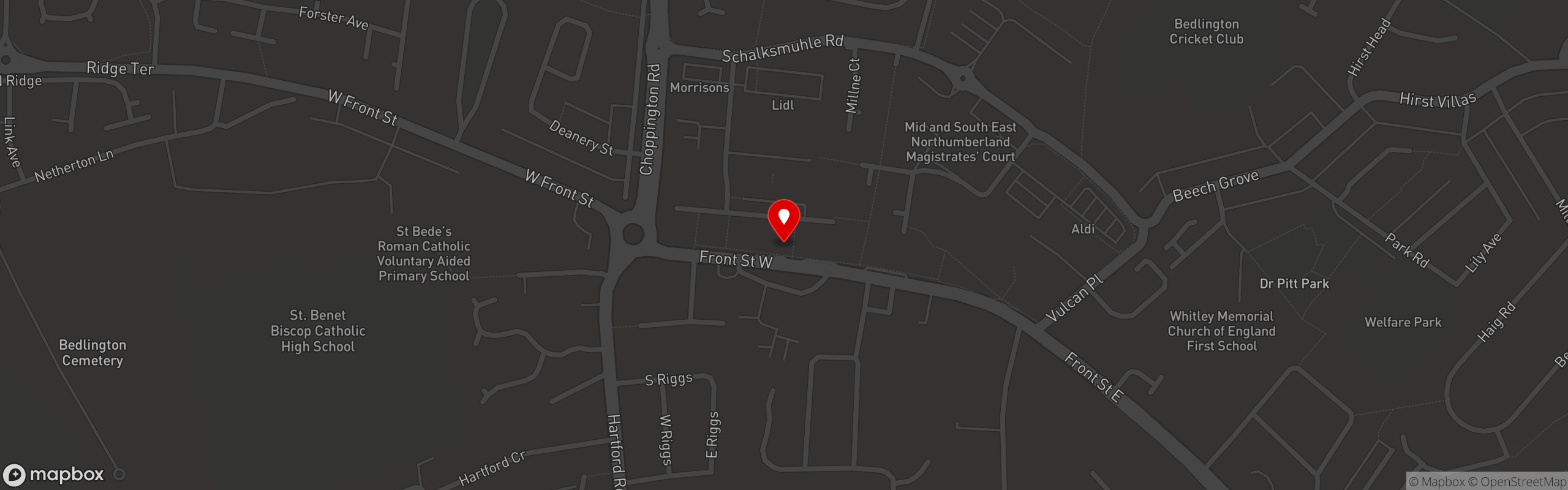 Street map showing the location of Pitman Pizza Co in Pitman Pizza Co