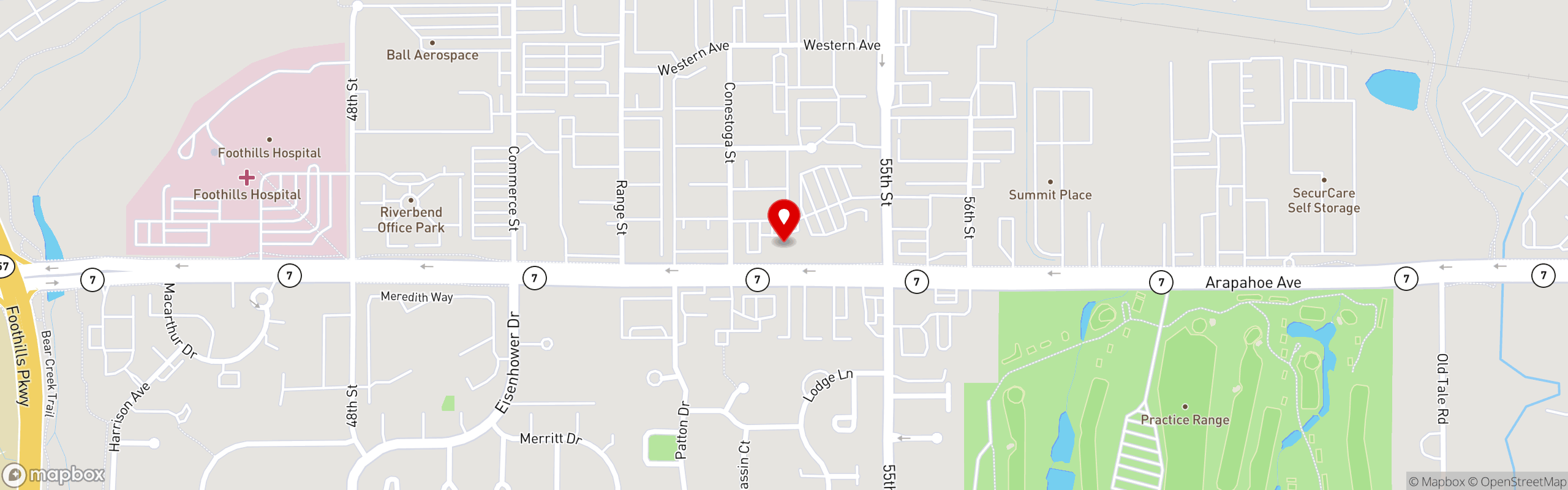 Street map pinning Blackbelly Market & Restaurant in Boulder