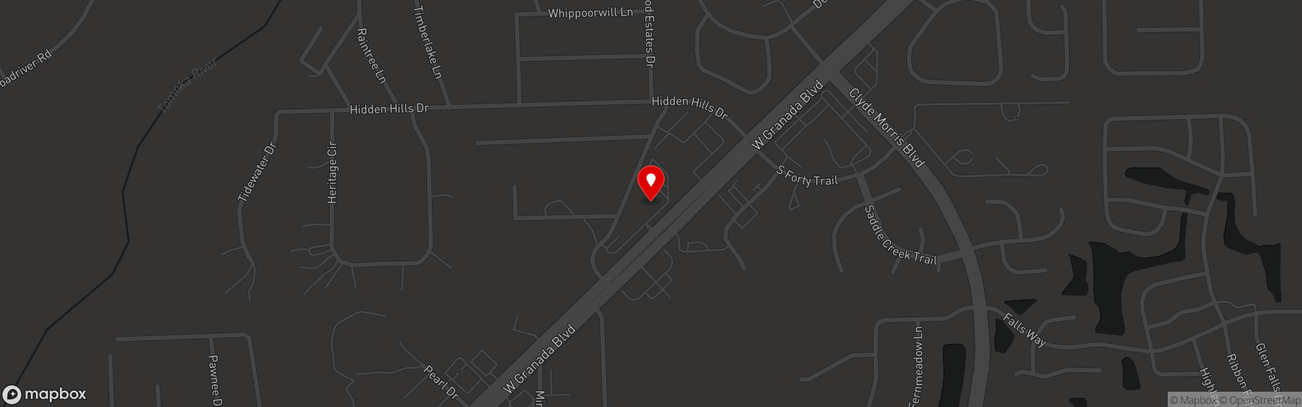 Street map pinning Peach Valley Cafe in Peach Valley Cafe Ormond Beach