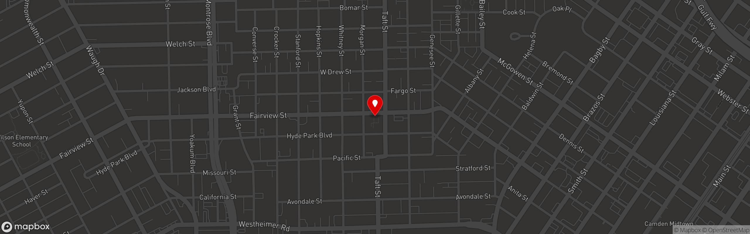Street map pinning Boheme in Boheme