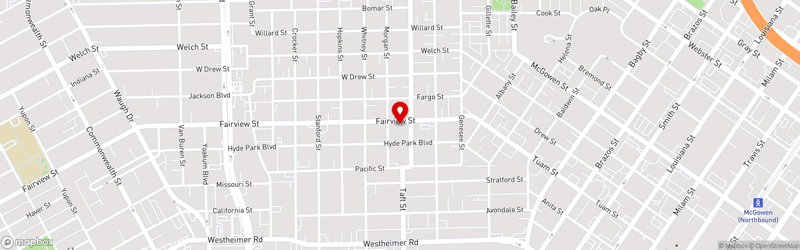 Street map pinning Boheme in Boheme