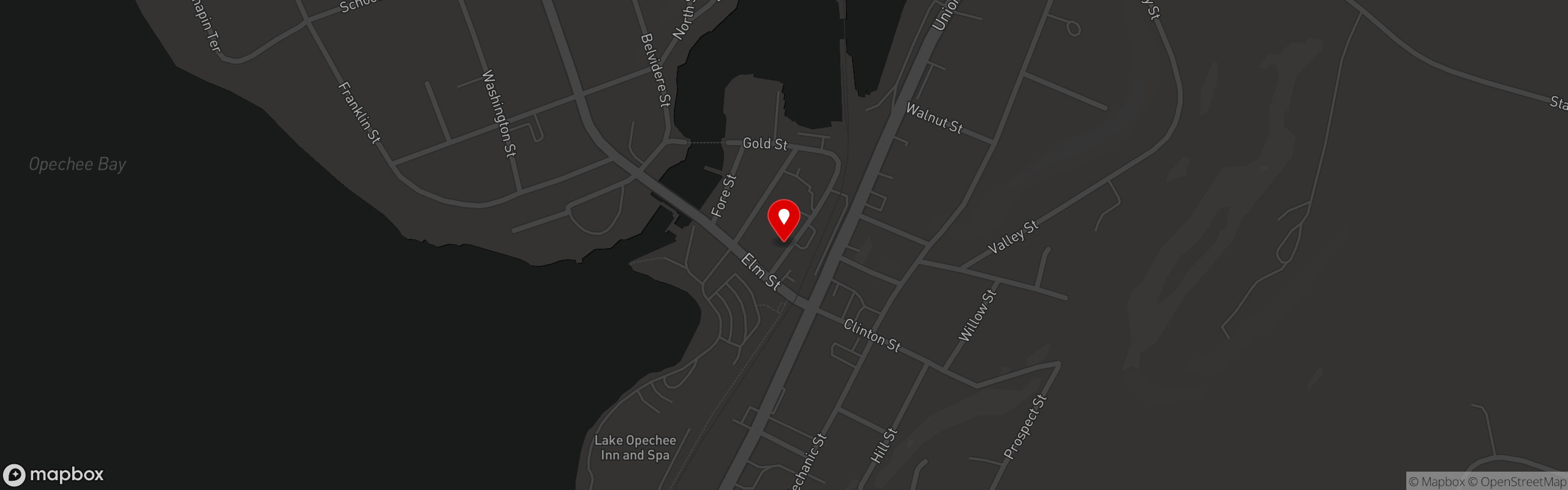 Street map pinning Junction Restaurant & Provisions in Junction Restaurant