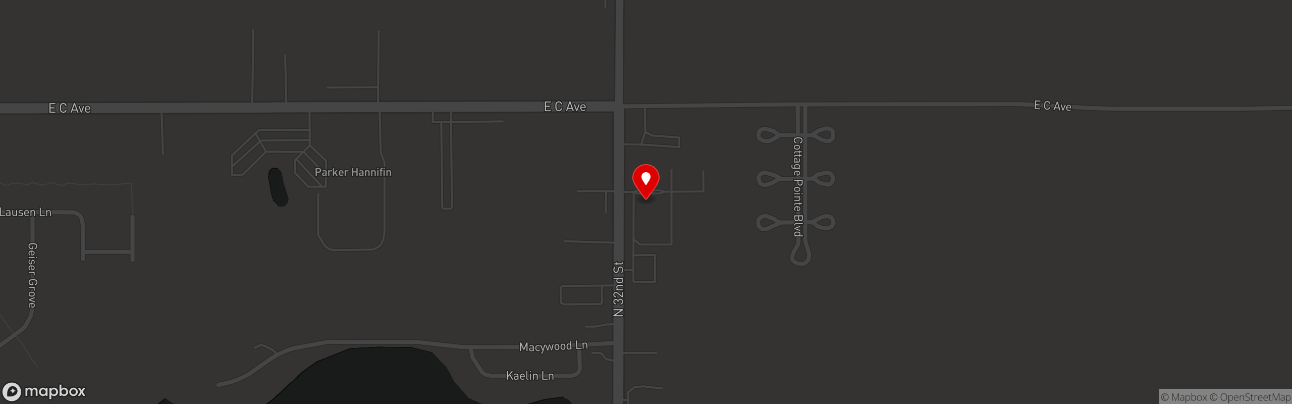 Street map pinning Tavern 32 in Tavern 32
