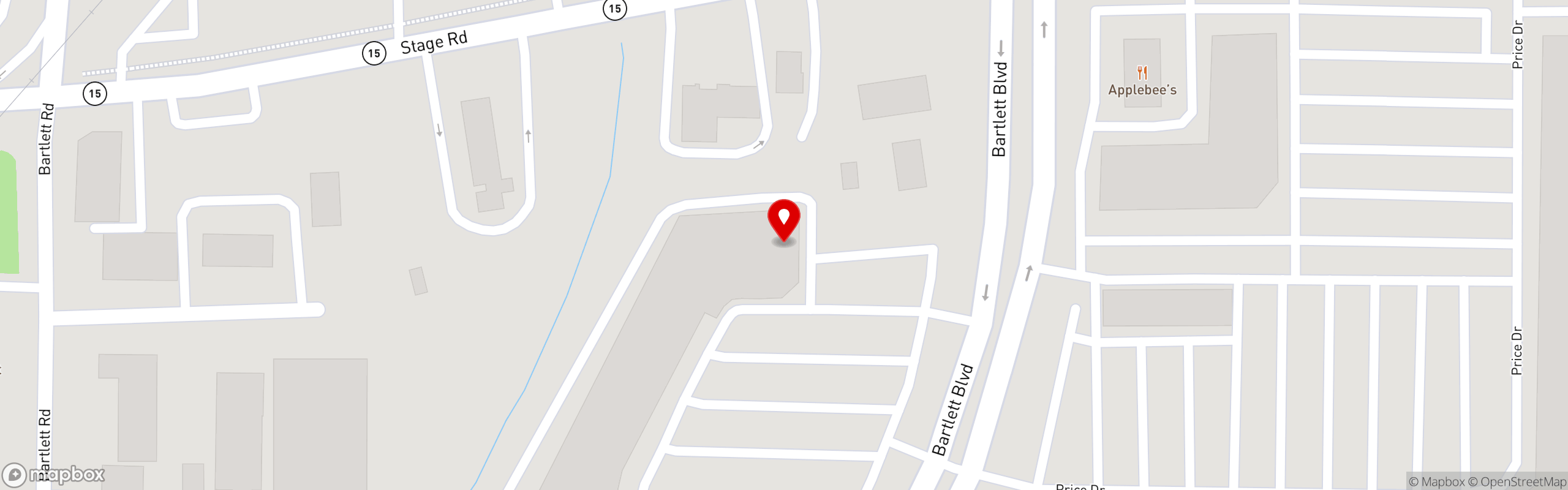 Street map pinning brickhouse buffet in brickhouse buffet