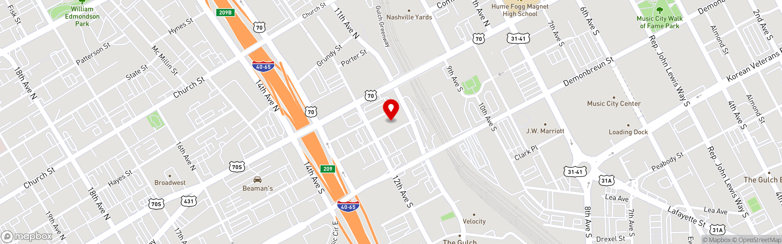 Street map pinning Saint Añejo in Saint Añejo