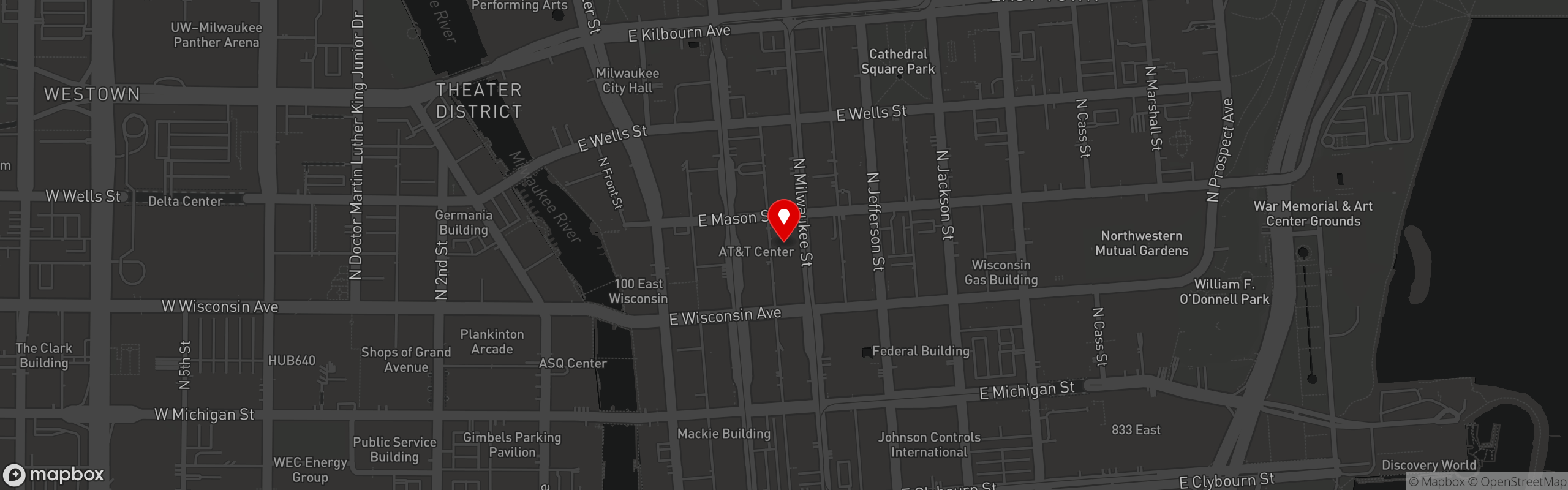 Street map pinning Midnight Cafe in Midnight Cafe