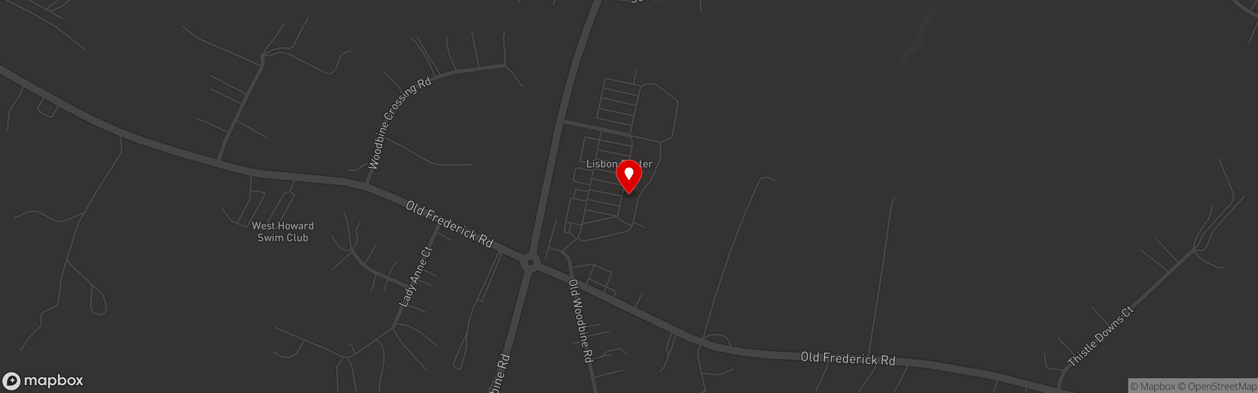Street map pinning Harvest Chicken in Harvest Chicken