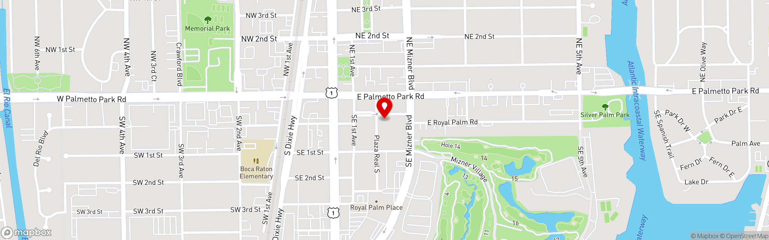 Street map pinning Corvina Seafood Grill in Corvina Seafood Grill