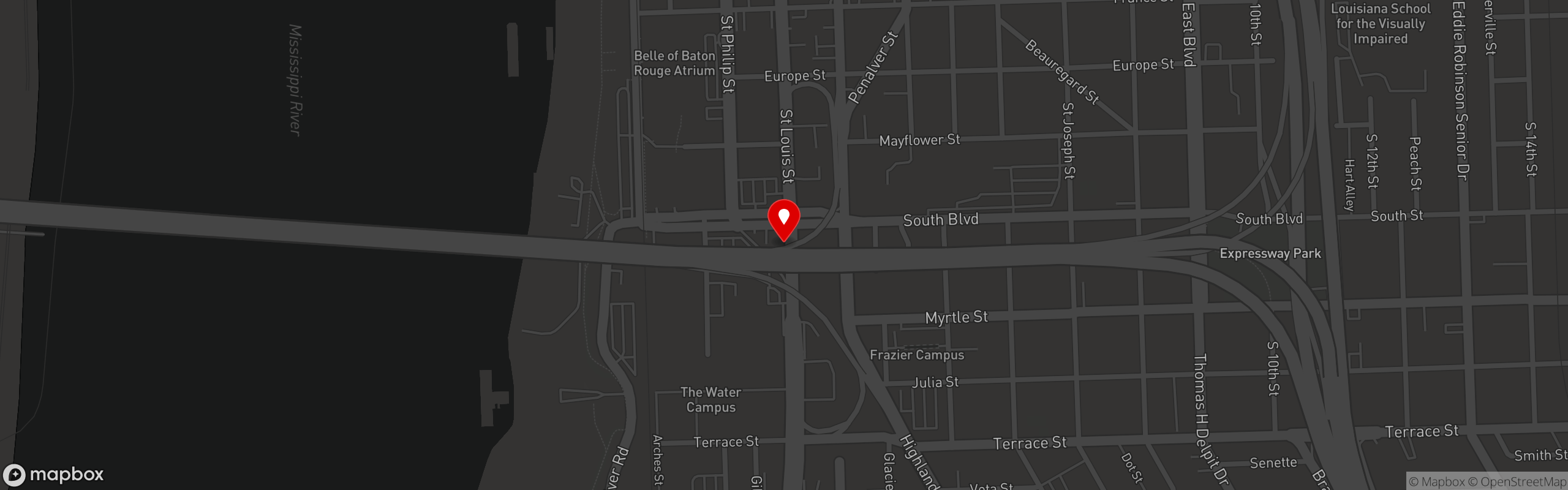 Street map pinning Pastime Restaurant in The Pastime Restaurant