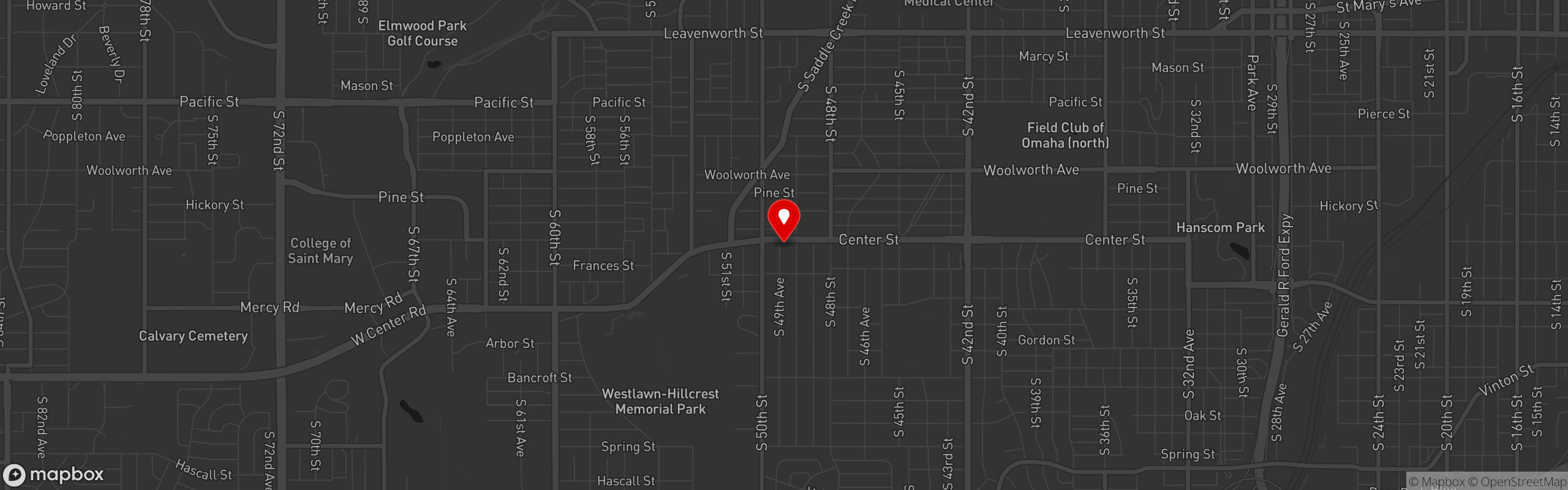 Street map pinning Gorat's Steak House in Gorat's