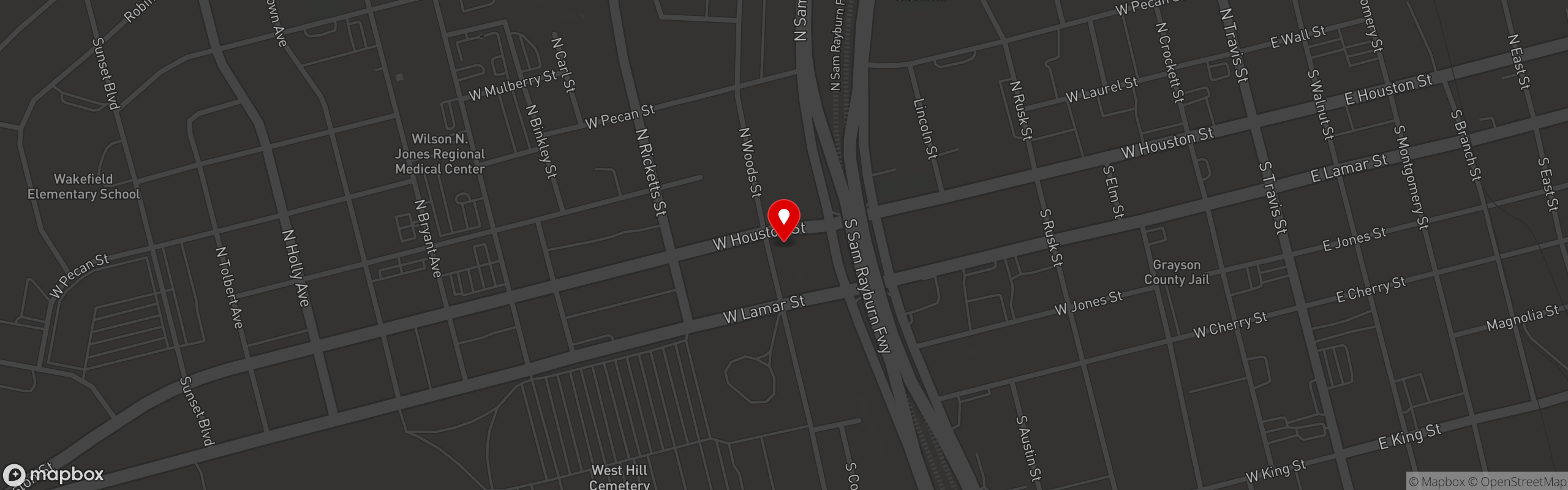 Street map pinning Wanna Burger in Wanna Burger