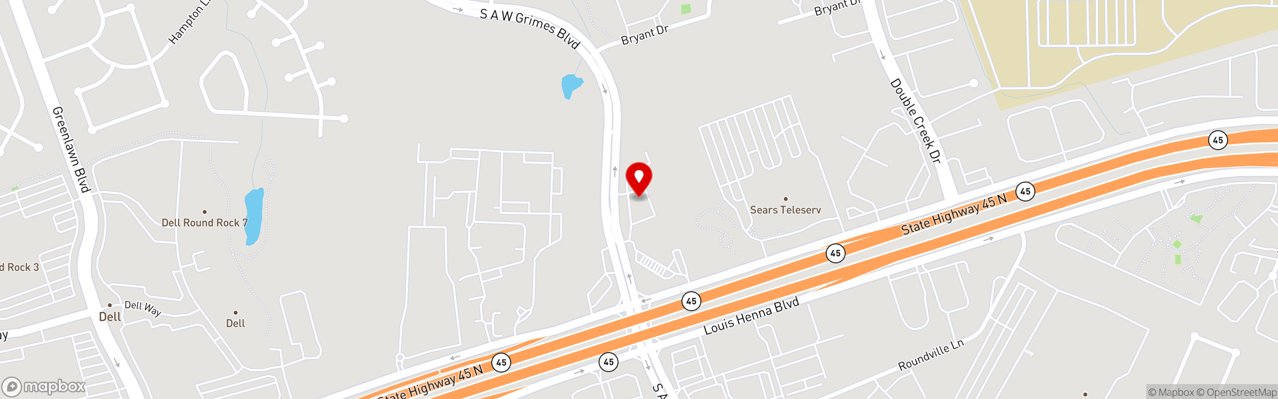 Street map pinning Home Kitchen in Round Rock
