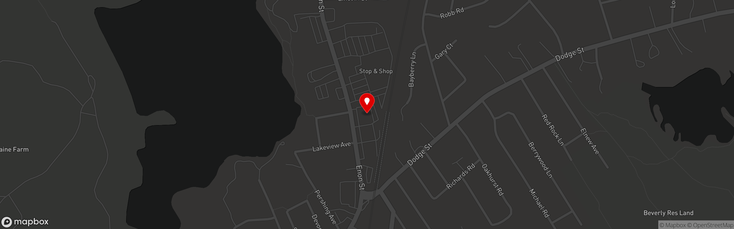Street map pinning Giuseppes in Beverly