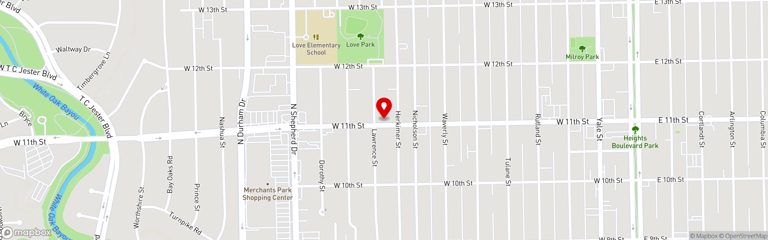 Street map pinning Trattoria Sofia in Houston
