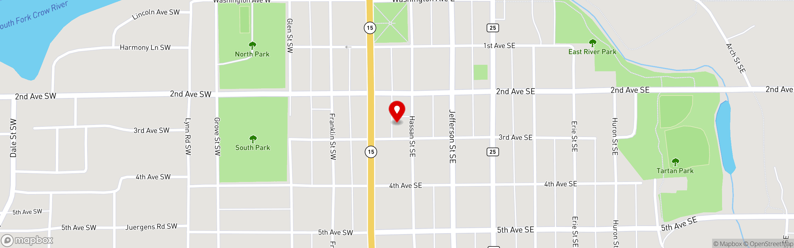 Street map pinning MC's Pub in MC's Pub - Hutchinson