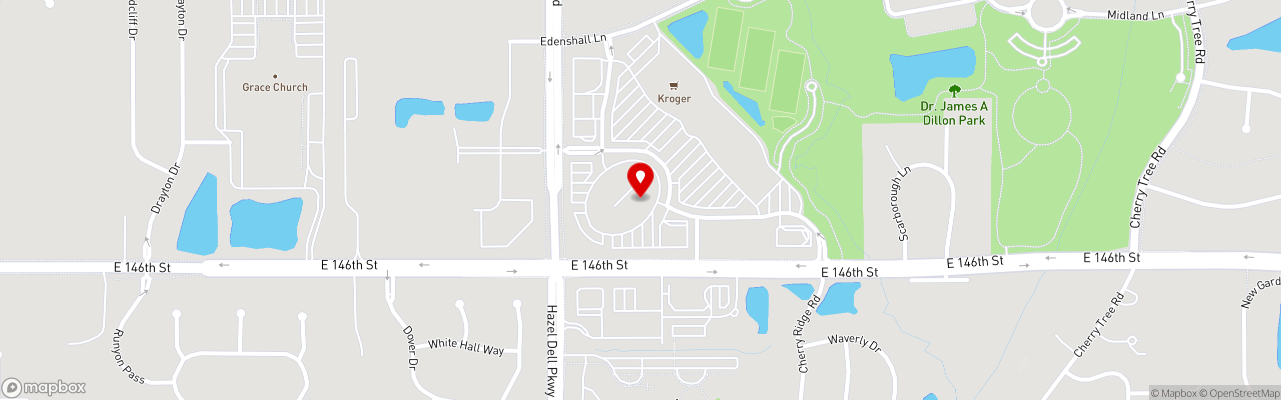 Street map pinning Big Woods in Noblesville, IN