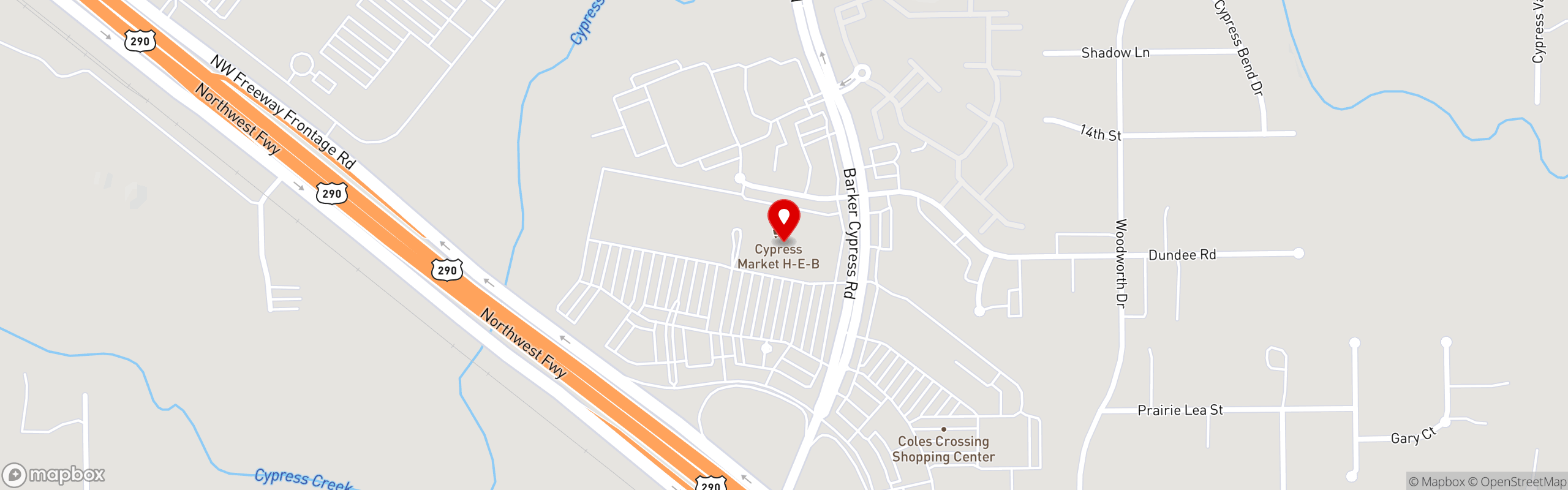 Street map pinning 4 Brothers NY Bagels in Inside H-E-B