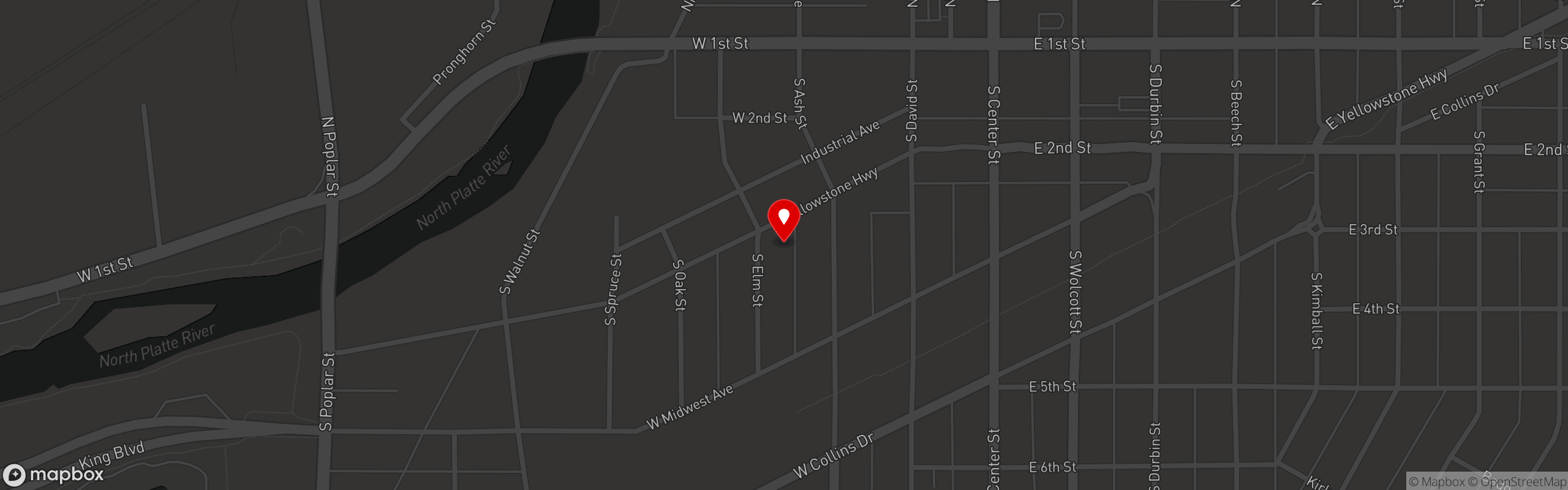 Street map pinning The Railyard in The Railyard - Casper