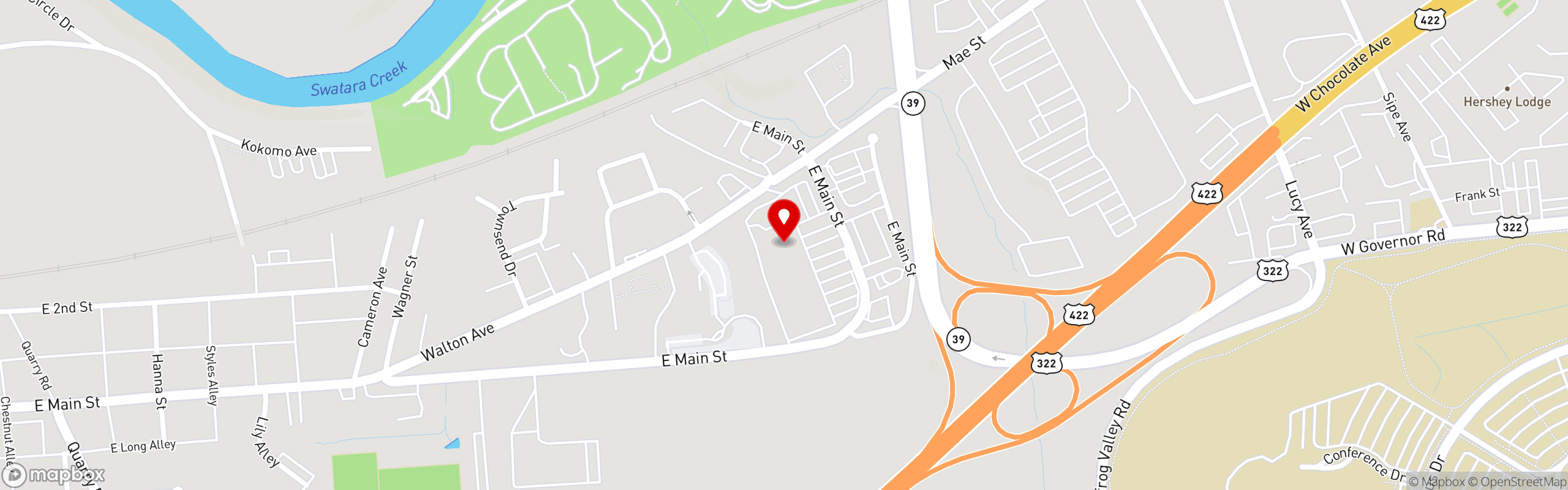 Street map pinning Arooga's in Arooga's | Hummelstown, PA