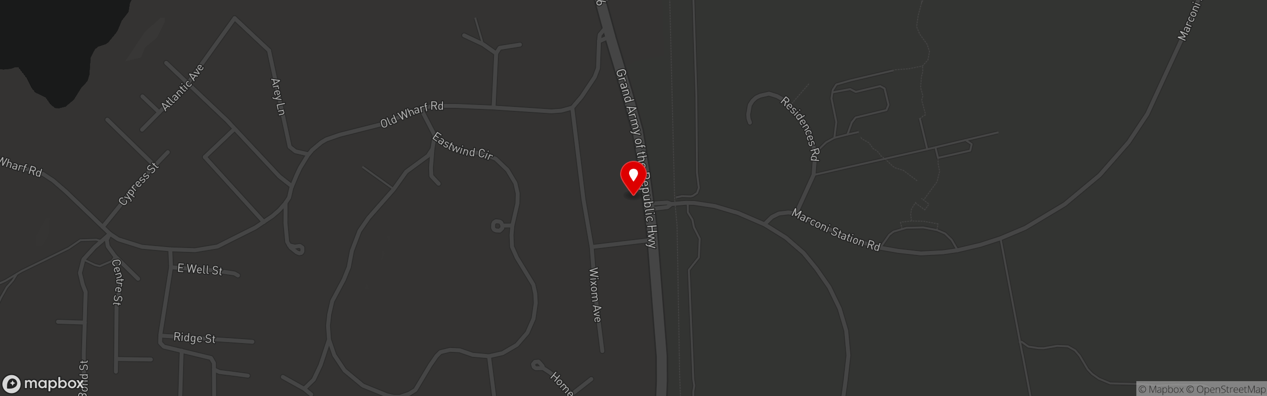 Street map pinning Van Rensselaer's in Van Rensselaer's