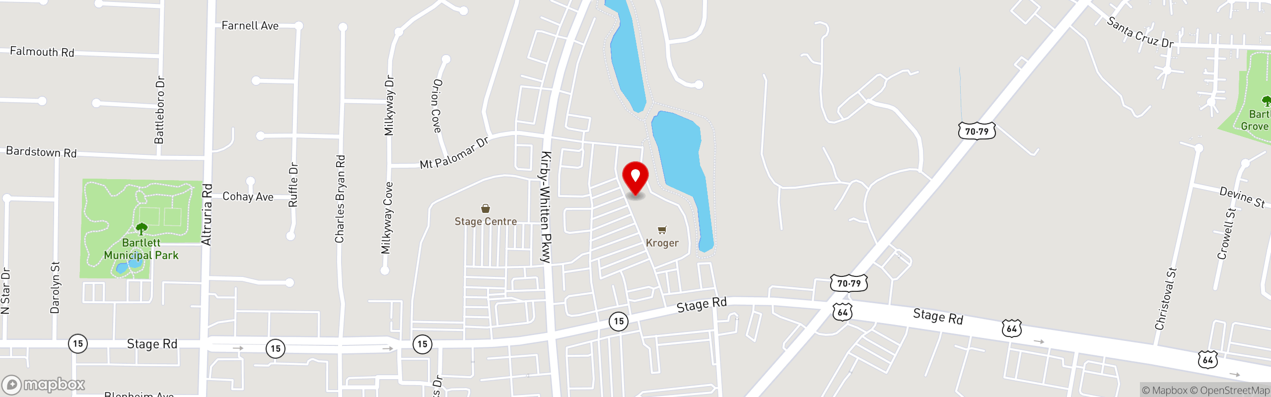 Street map pinning Pop's Comfort Kitchen in Pop's Comfort Kitchen