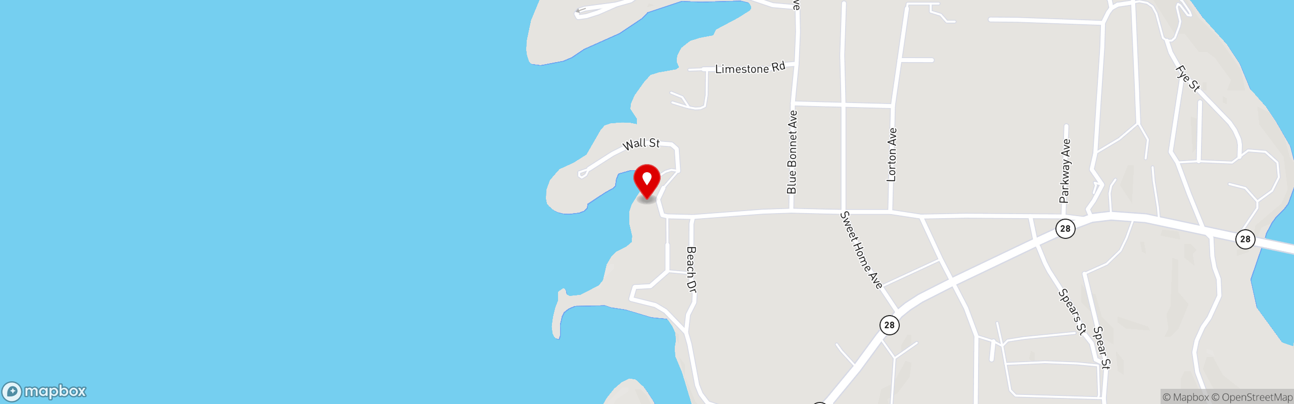 Street map pinning Mooneys Sunset Bar And Grill in Mooney's Sunset Bar And Grill